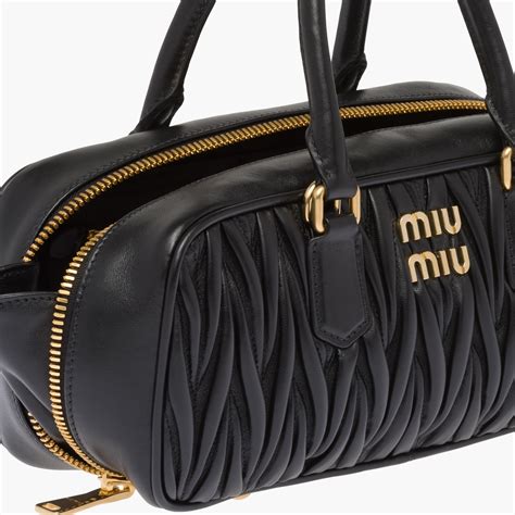 miu miu matelassé leather bg|Black Matelassé Nappa Leather Bag .